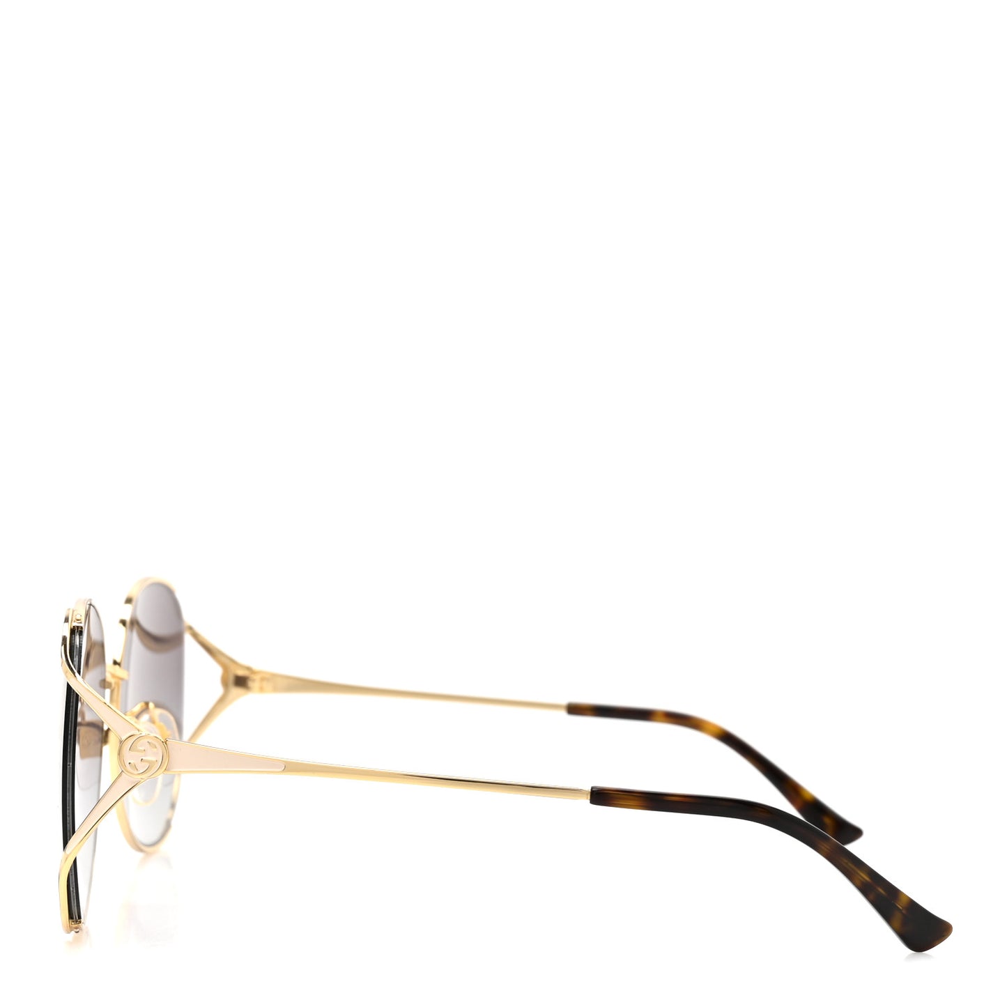 Oversized Round Frame GG0650S Sunglasses Gold