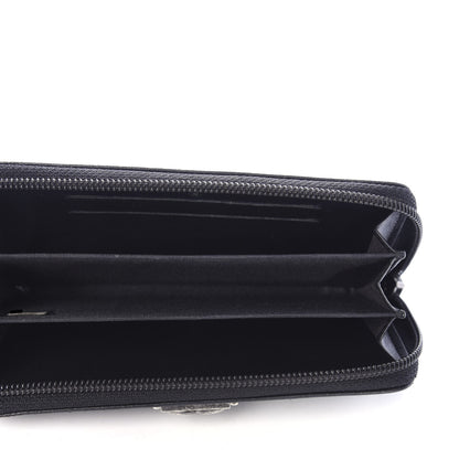Chanel Lambskin Quilted Small Boy Zip Around Wallet Black 5 of 9