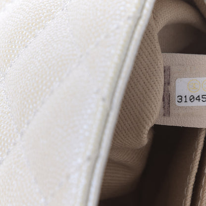 Chanel Iridescent Caviar Quilted Extra Mini Coco Handle Flap Ivory 9 of 10