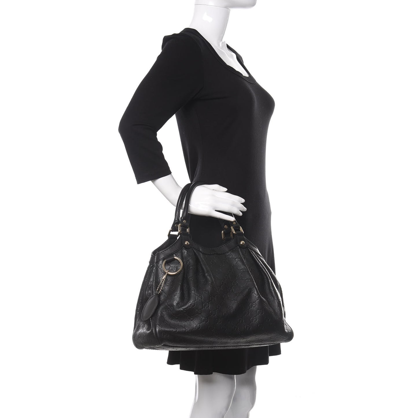 Guccissima Medium Sukey Tote Black
