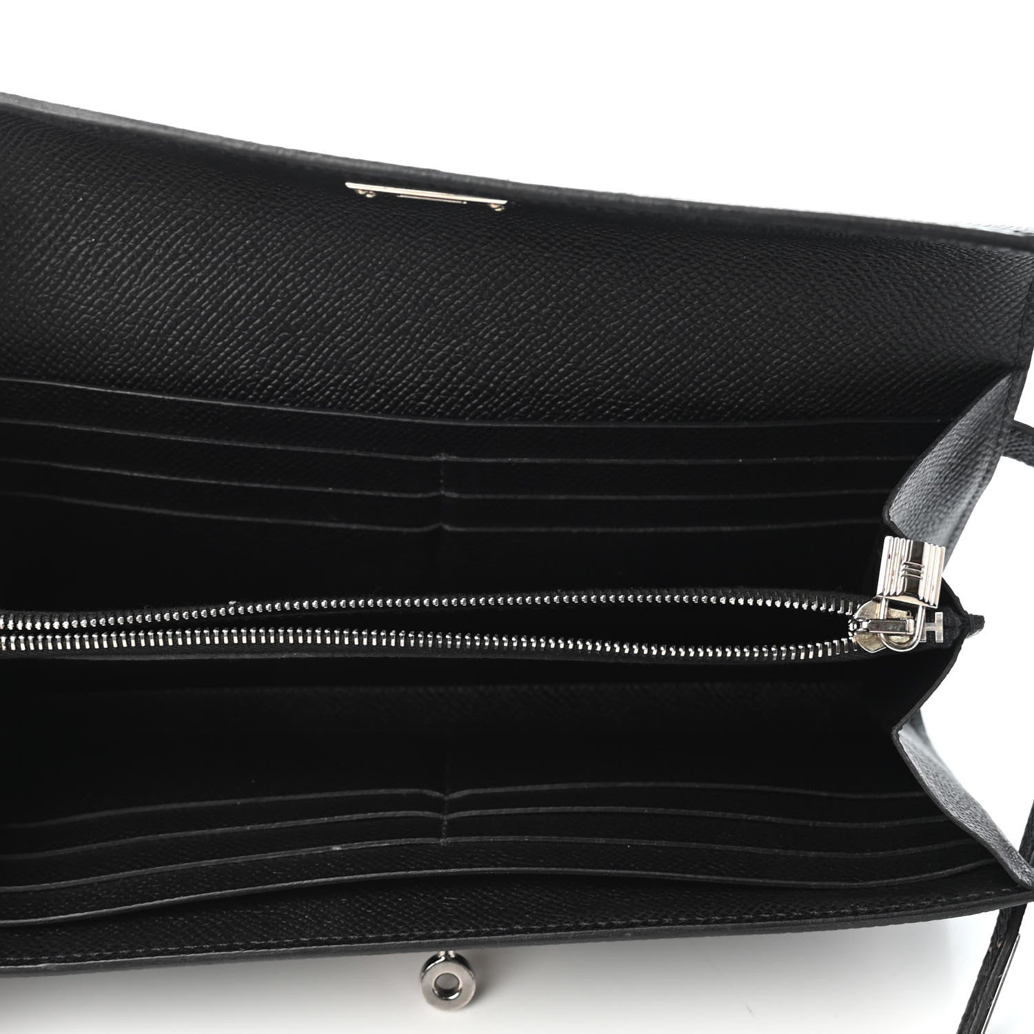 Hermes Epsom Kelly Longue Wallet Black 4 of 5