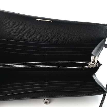 Hermes Epsom Kelly Longue Wallet Black 4 of 5