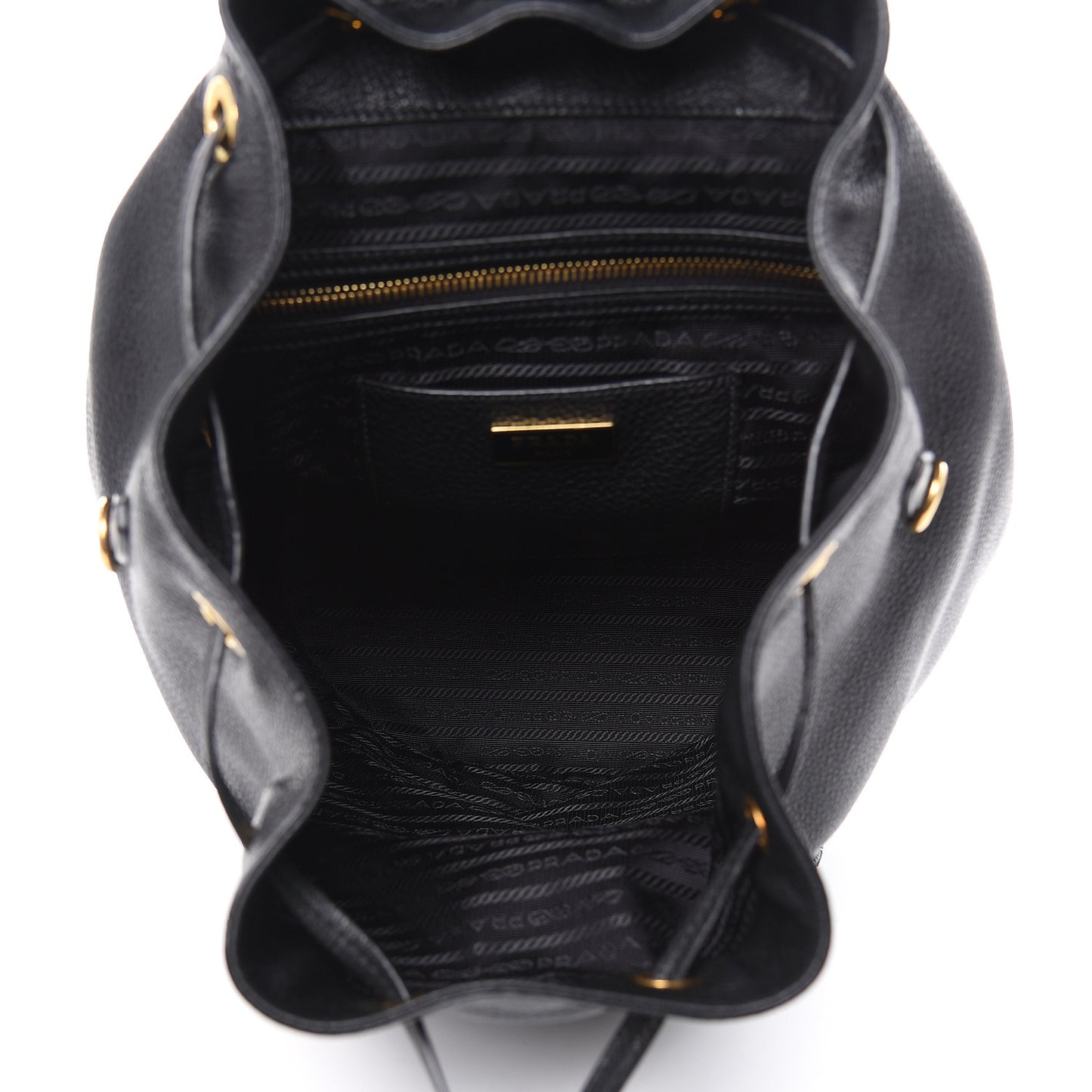Vitello Daino Cinch Backpack Black