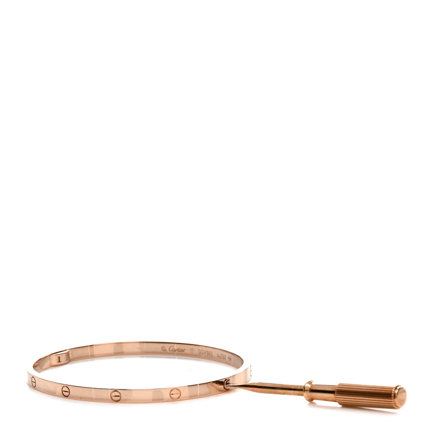 18K Pink Gold Small LOVE Bracelet 17