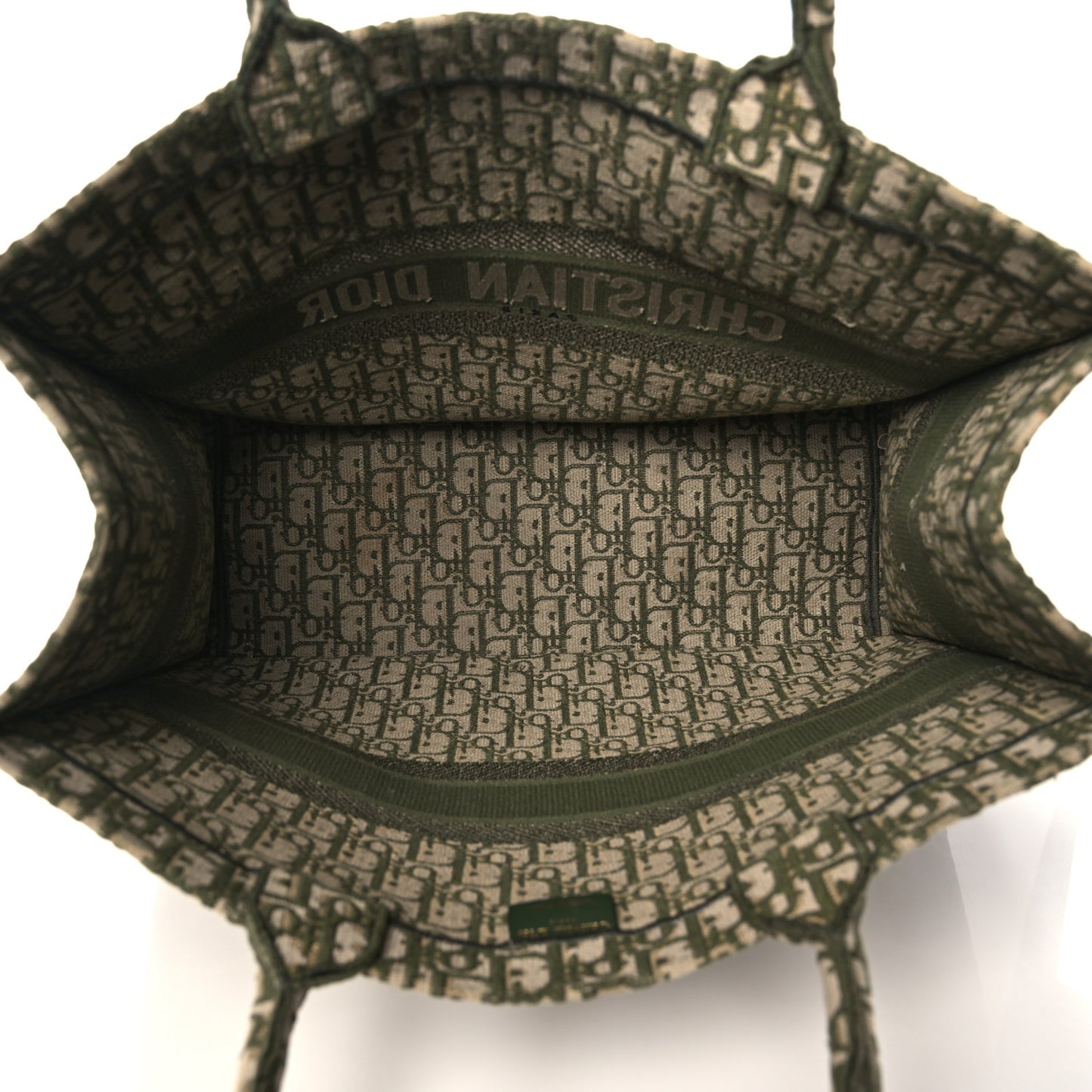Oblique Large Book Tote Vert Multicolor
