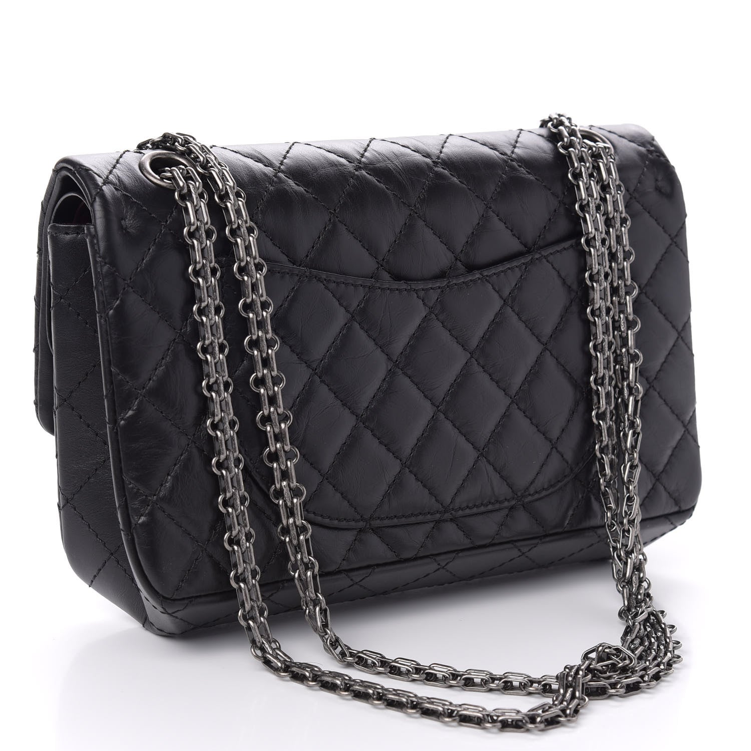 Chanel Aged Calfskin Quilted 2.55 Reissue 225 Flap Black 3 of 12