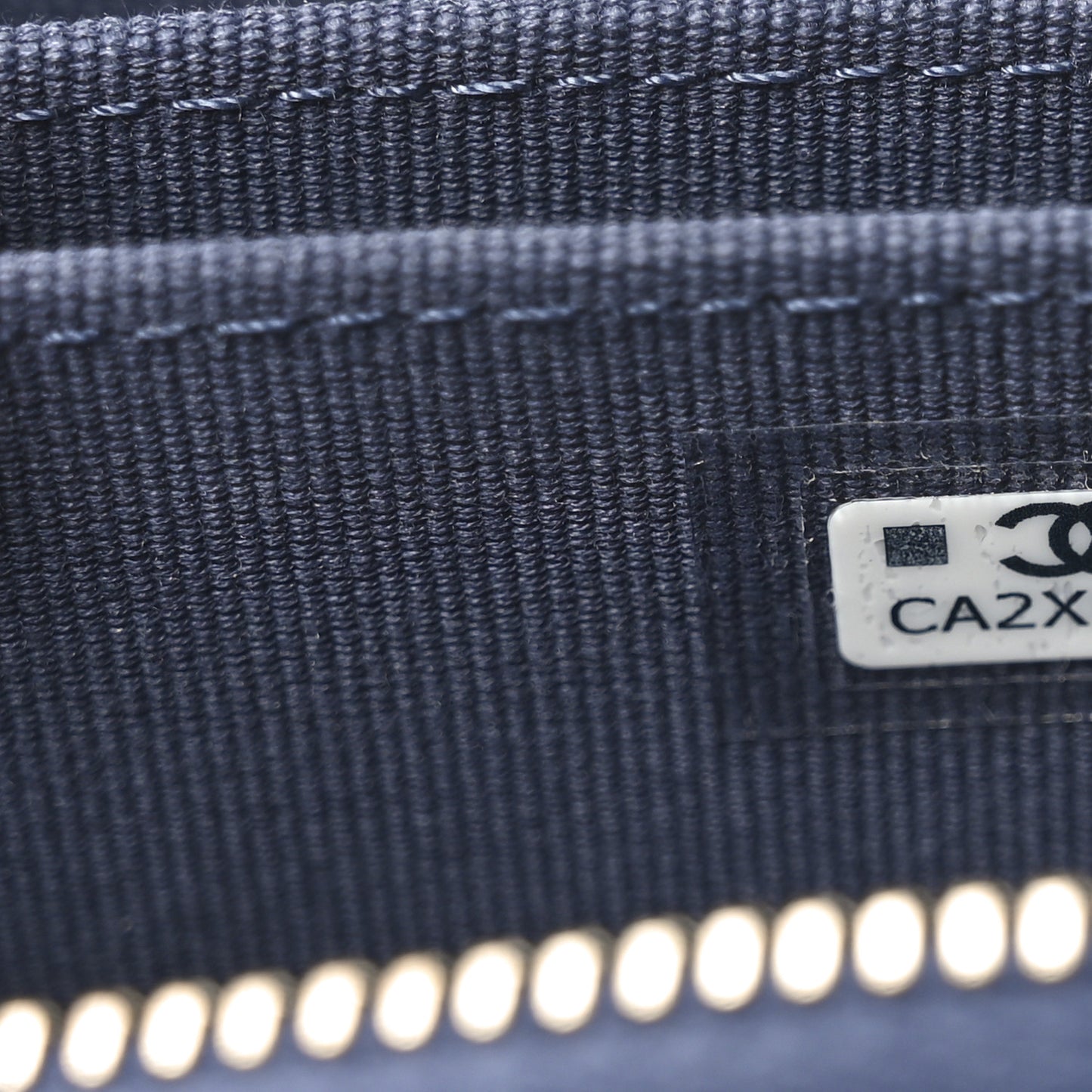 Caviar Quilted Zip Coin Purse Dark Blue