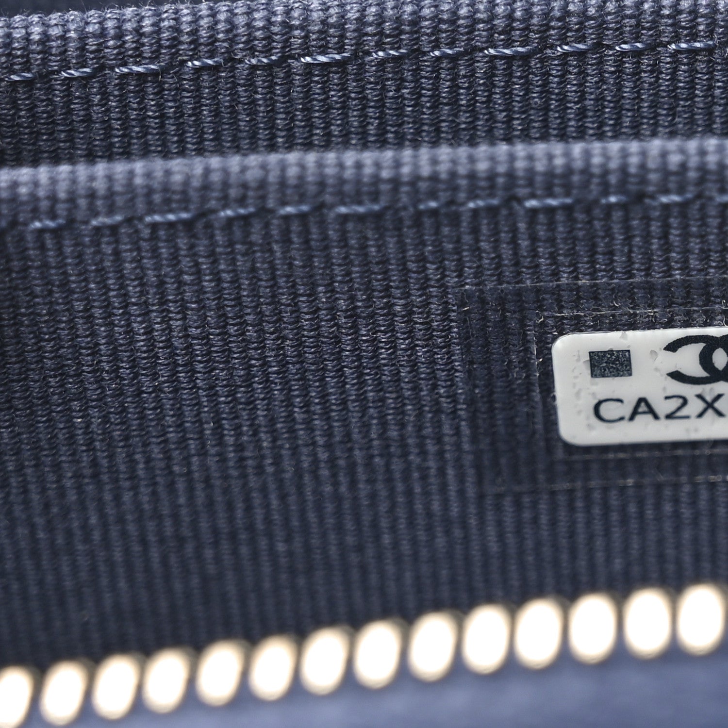 Chanel Caviar Quilted Zip Coin Purse Dark Blue 7 of 8