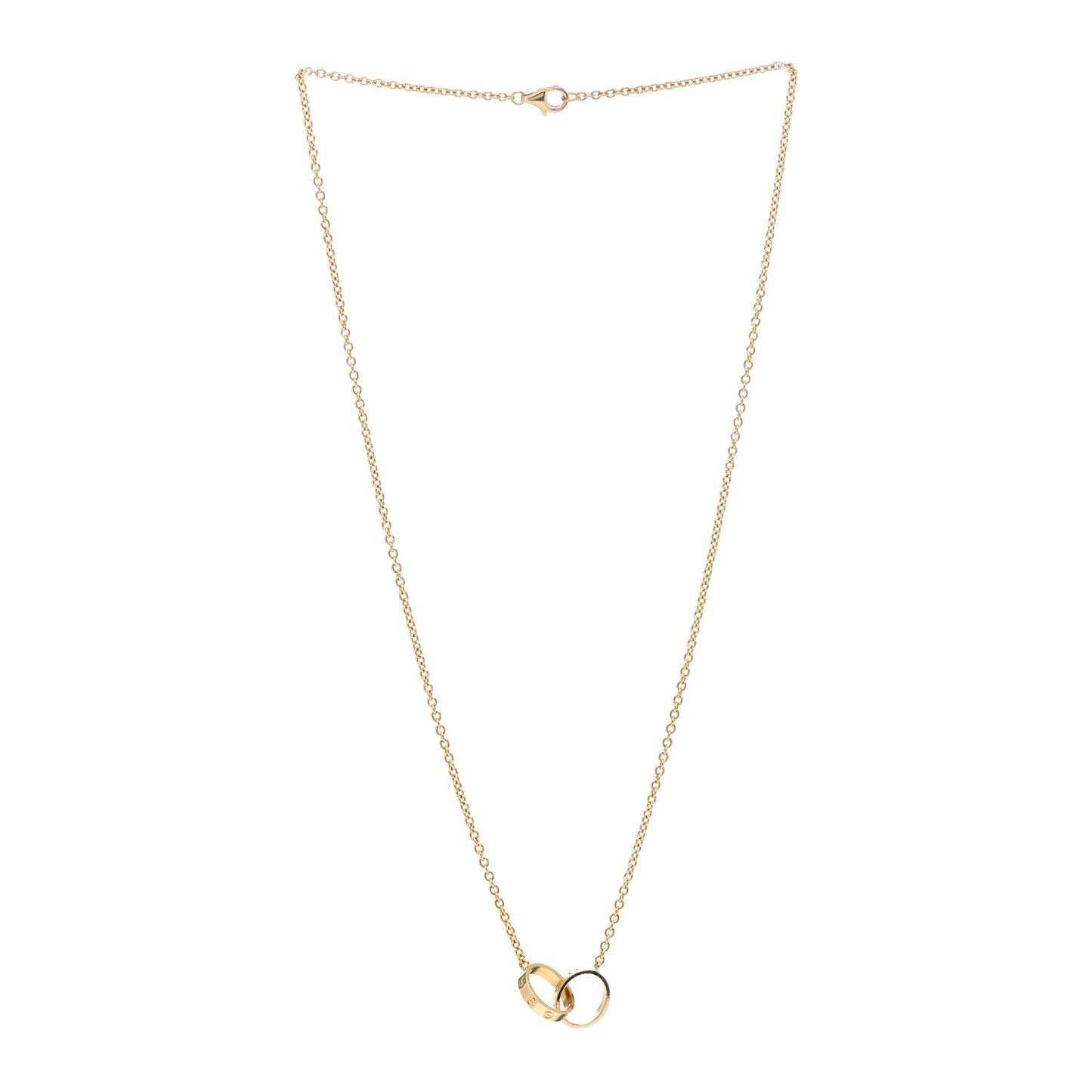 18K Yellow Gold Interlocking LOVE Necklace