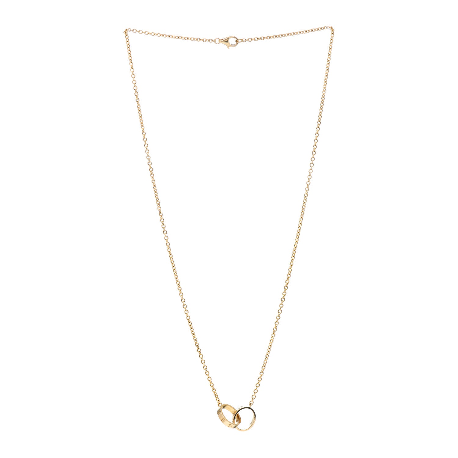 Cartier 18K Yellow Gold Interlocking LOVE Necklace 3 of 4