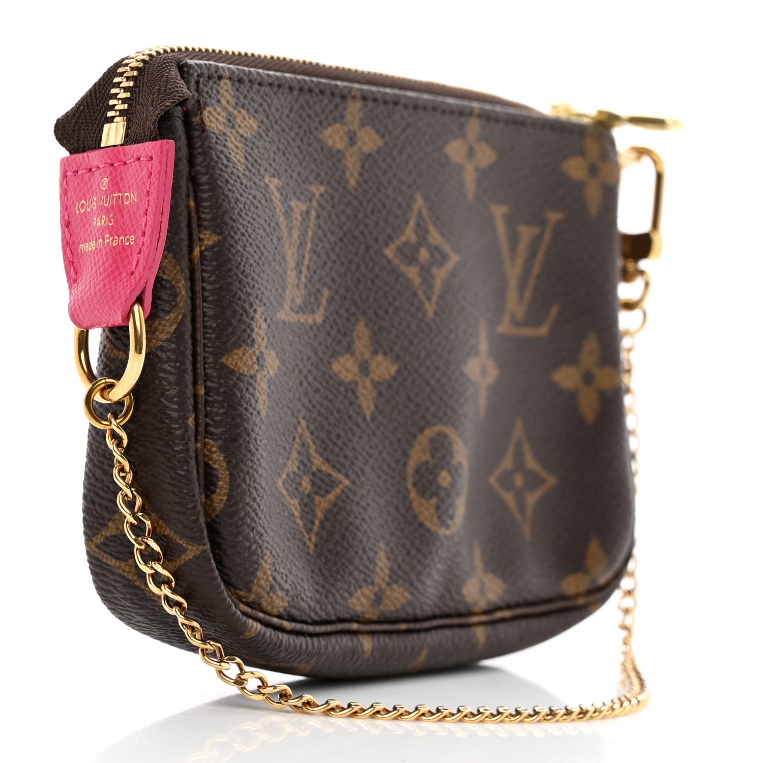 Louis Vuitton Monogram 2019 Christmas Animation Mini Courchevel Pochette Accessories Fuchsia 3 of 7
