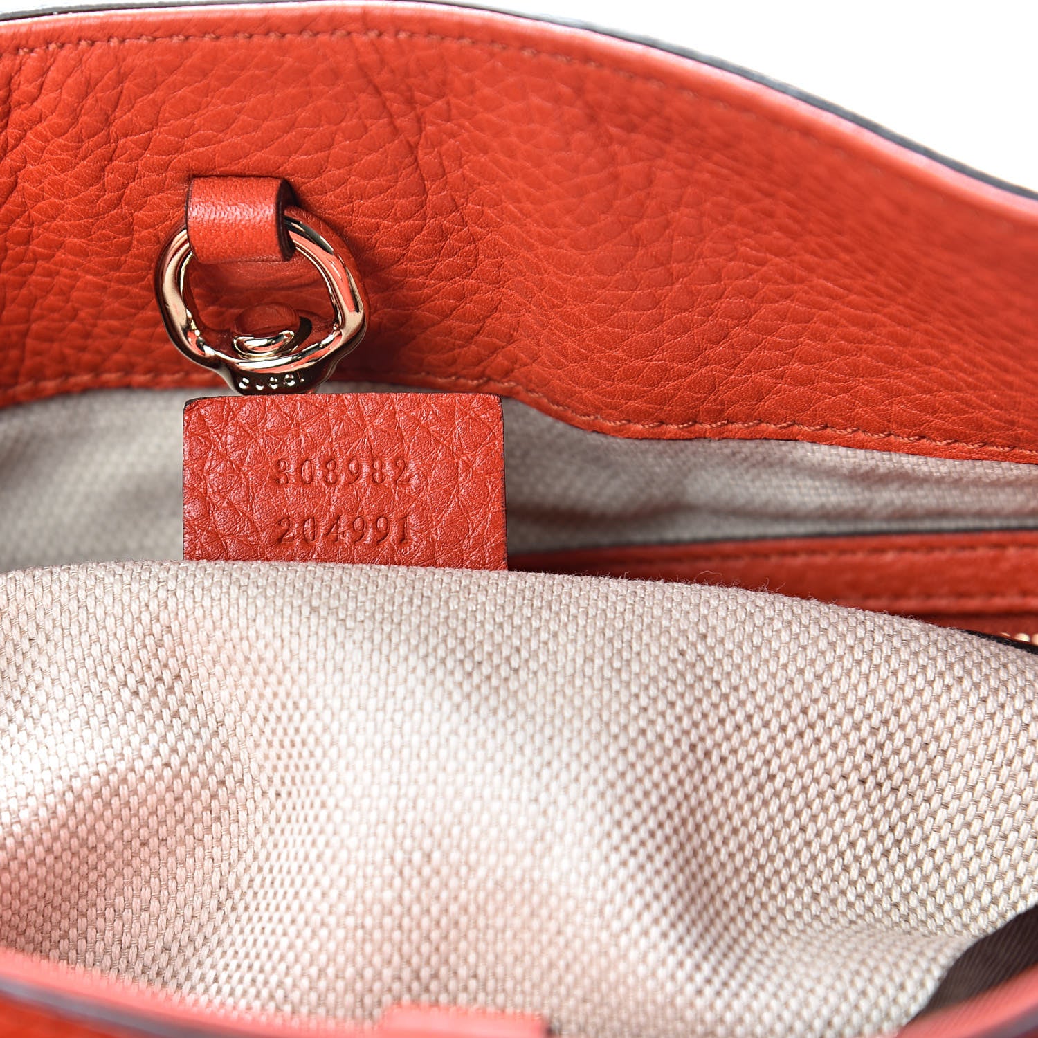 Gucci Pebbled Calfskin Medium Soho Chain Shoulder Bag Sun Orange 7 of 10