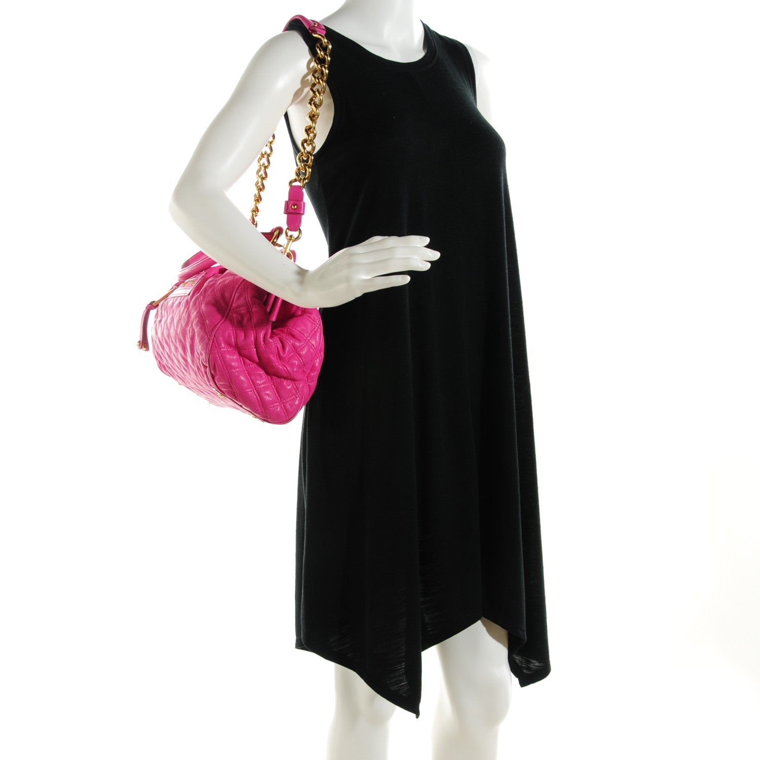 Marc Jacobs Calfskin Quilted Stam Bright Pink 2 of 15