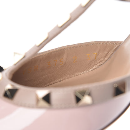 Valentino Garavani Patent Rockstud Ankle Strap 65mm Pumps 37 Water Rose Poudre 8 of 9