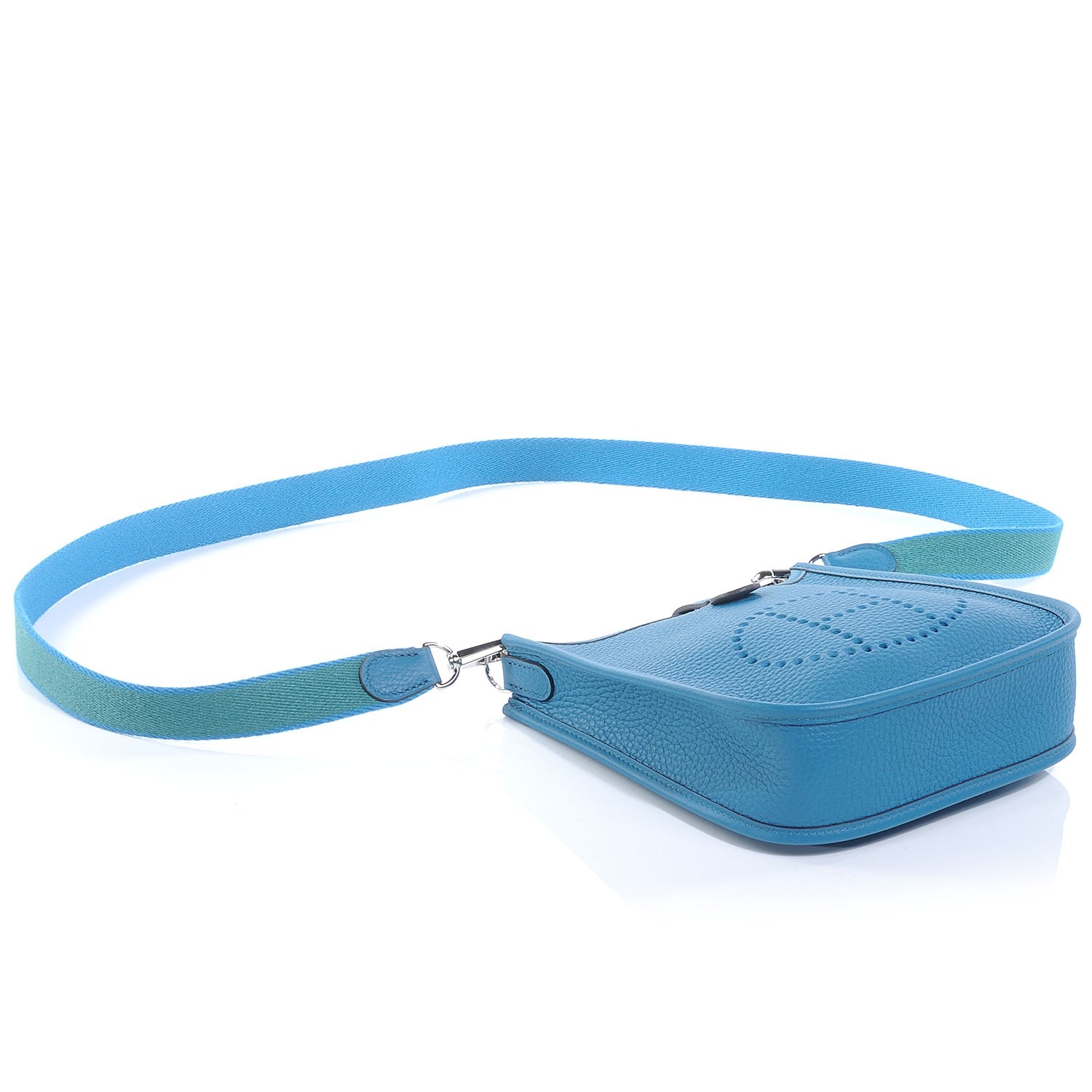 Hermes Taurillon Clemence Evelyne TPM Bleu Izmir 4 of 8