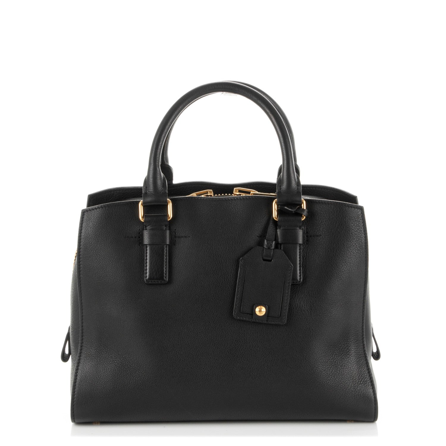 Tom Ford Pebbled Calfskin Top Handle Black 1 of 6