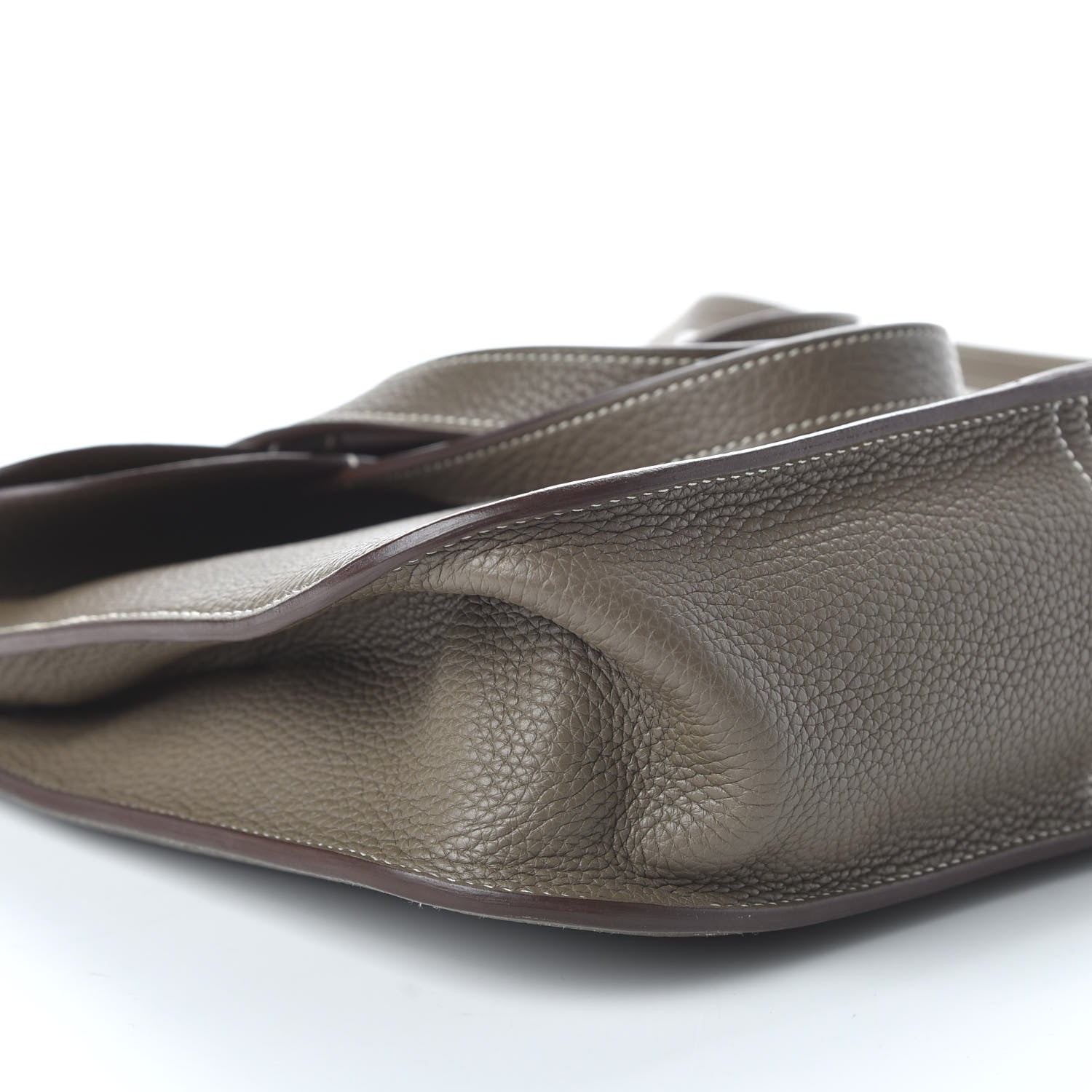 Hermes Taurillon Clemence Halzan 31 GM Etoupe 7 of 11