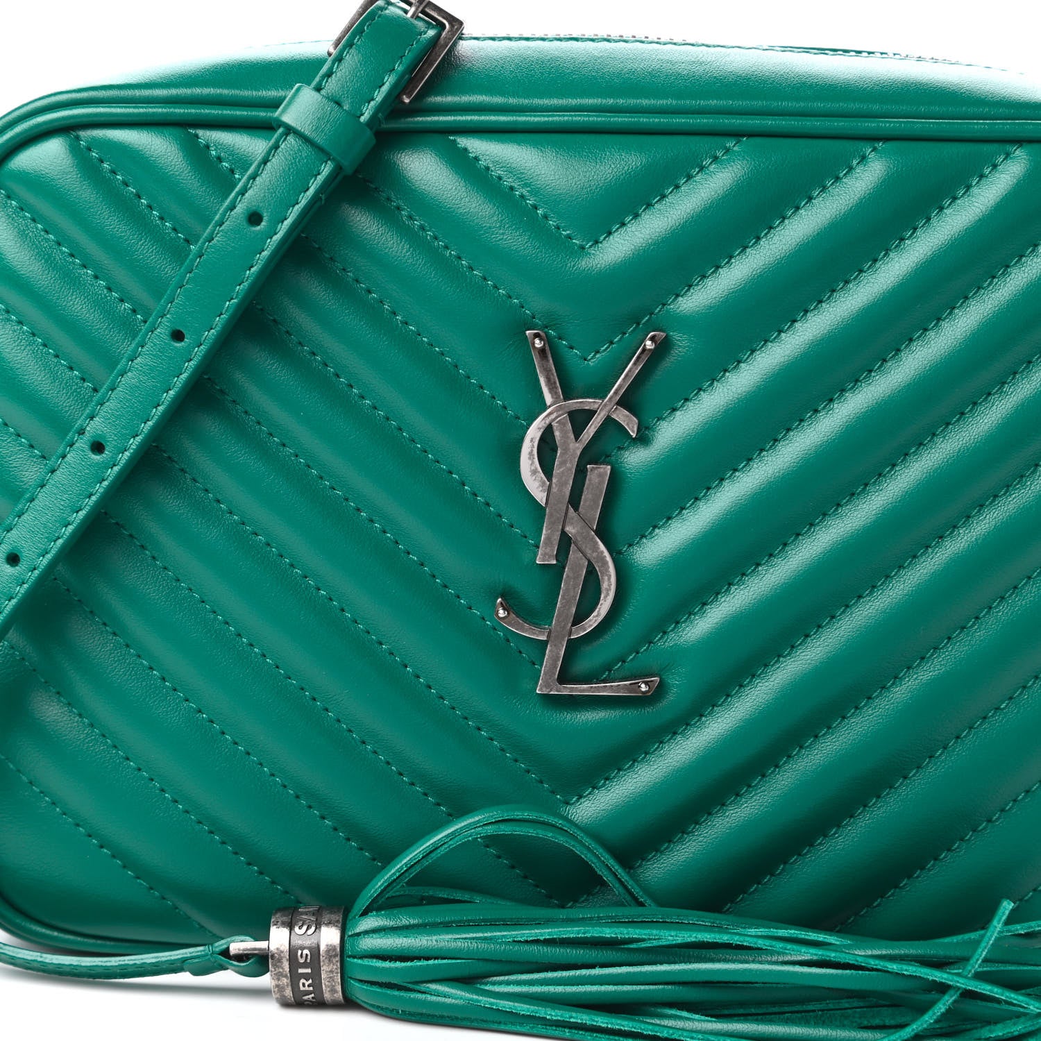 Saint Laurent Calfskin Matelasse Monogram Lou Camera Bag Green 10 of 10