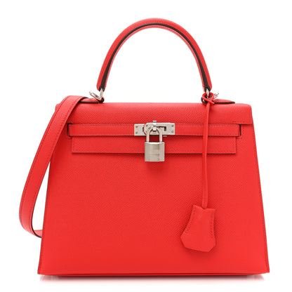 Hermes Epsom Kelly Sellier 25 Rouge De Coeur 1 of 14