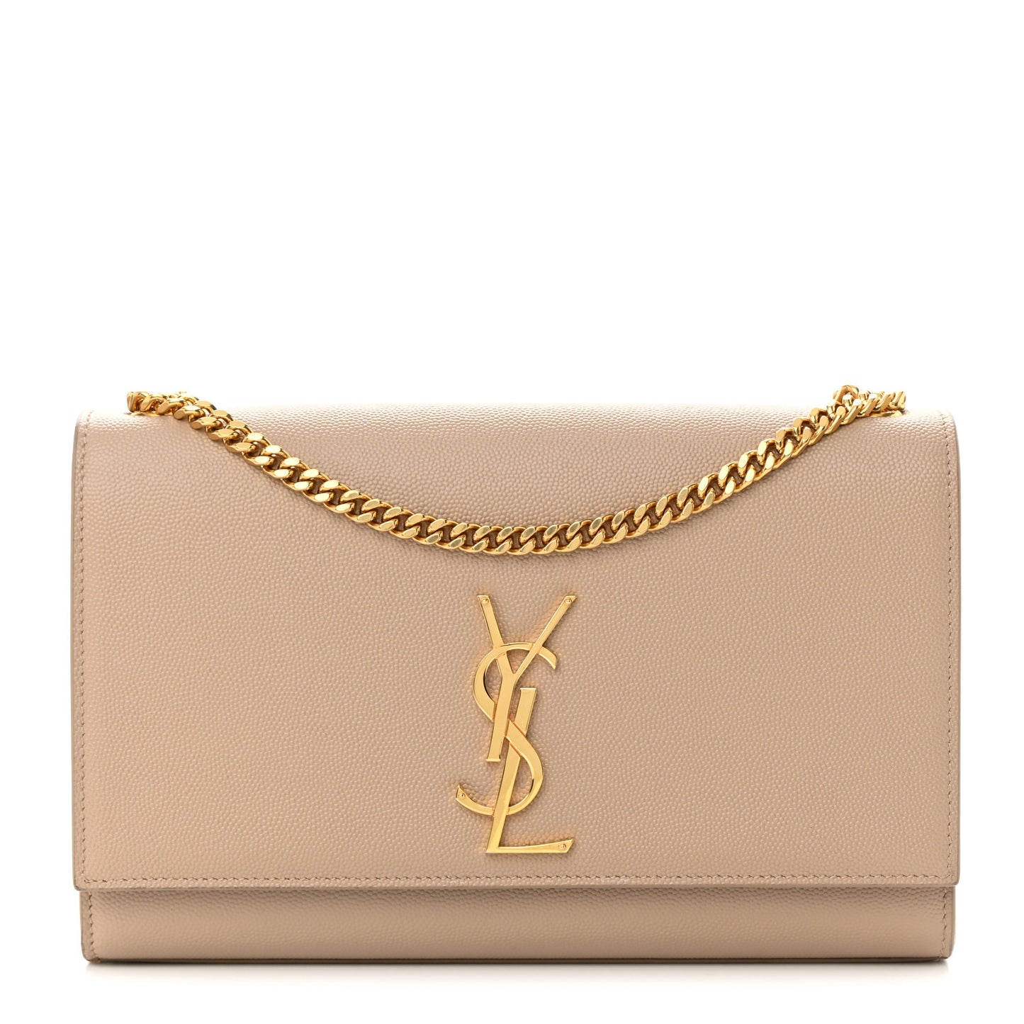 Grain De Poudre Medium Monogram Kate Satchel Dark Beige