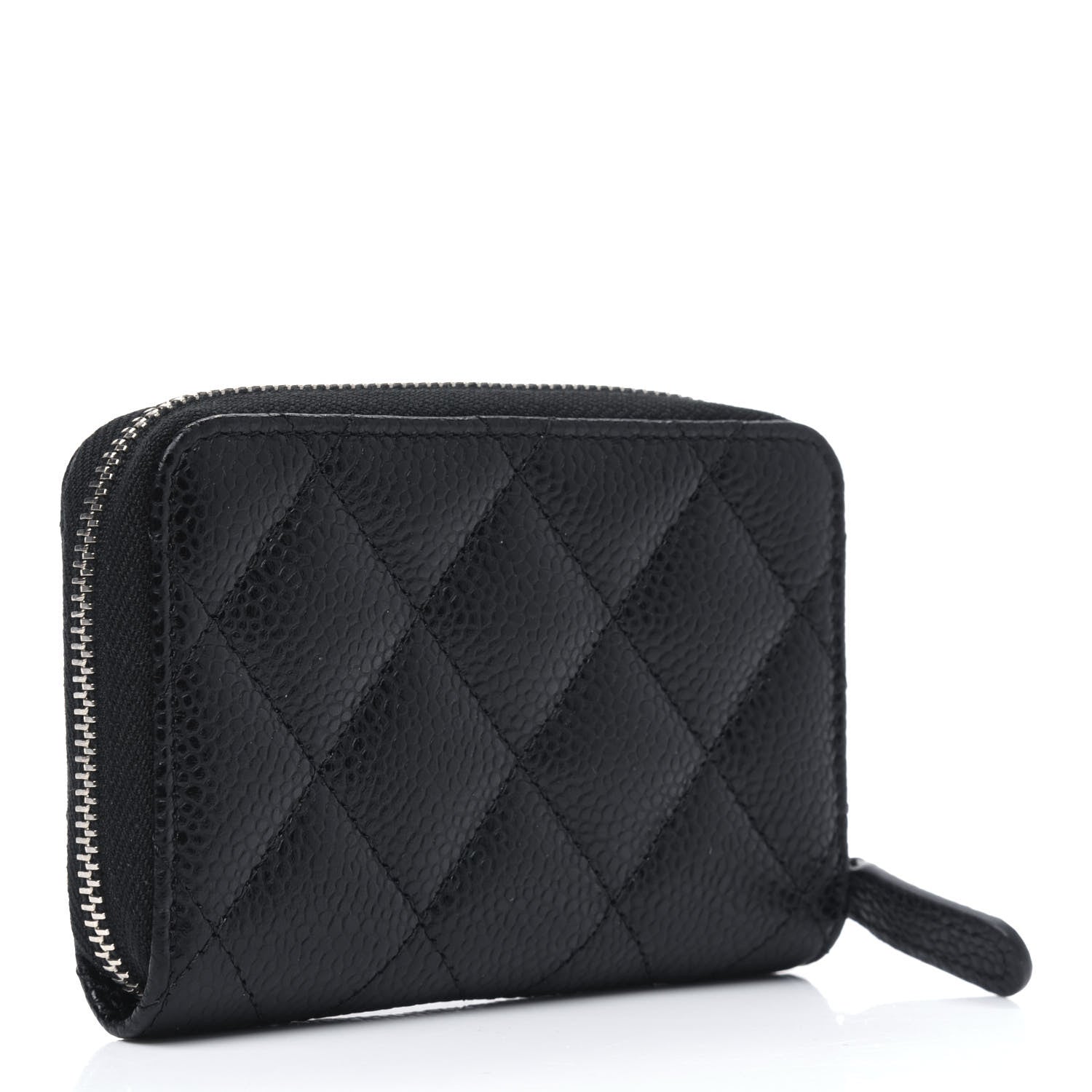 Chanel Caviar Quilted Zip Coin Purse Black 3 of 10