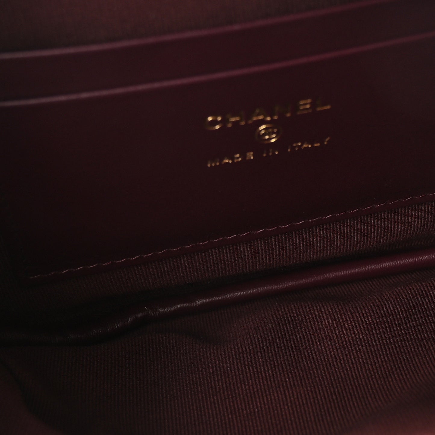Shiny Lambskin Enamel Quilted Waist Bag Fanny Pack Burgundy