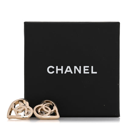Chanel Metal CC Heart Coco In Love Earrings Gold 5 of 5