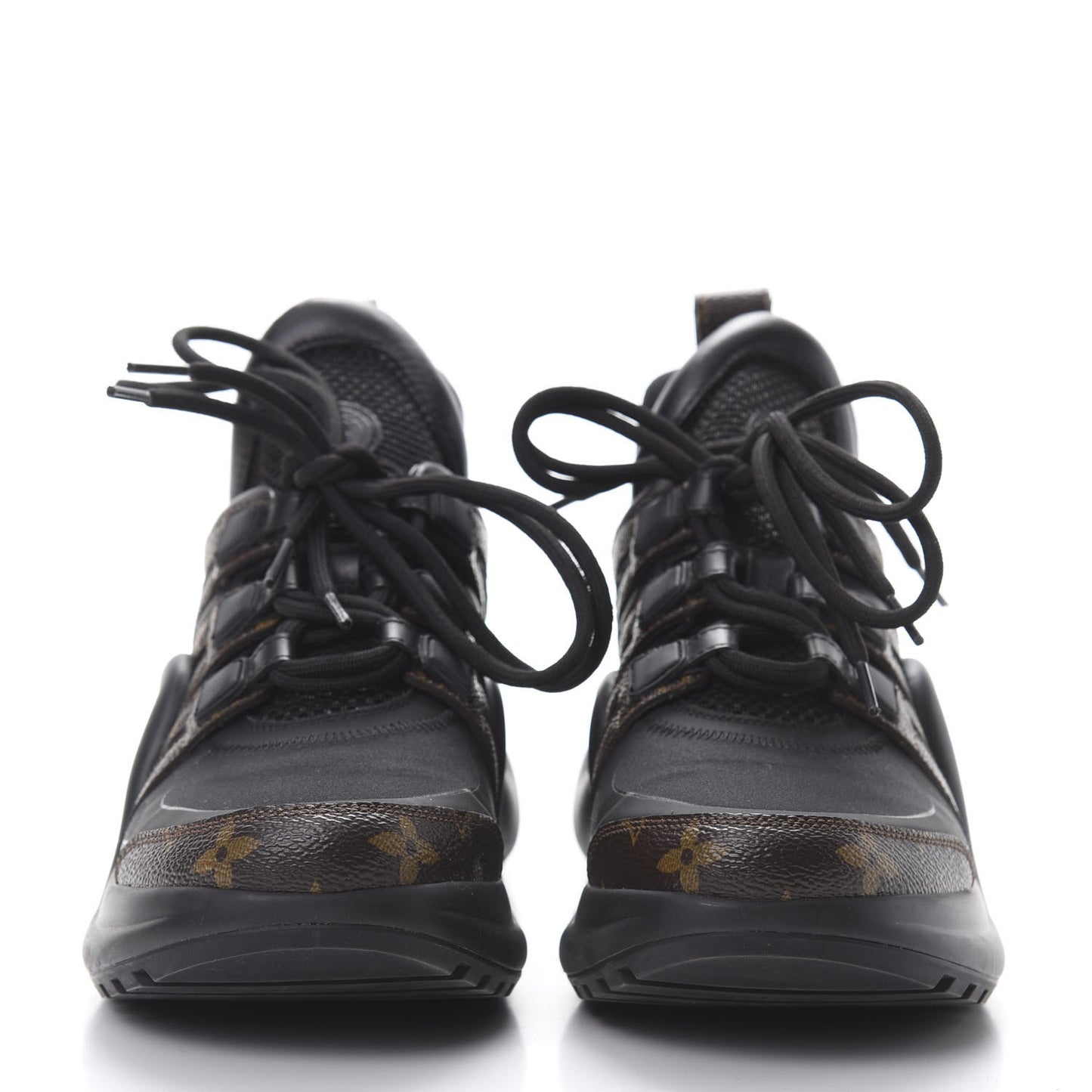 Calfskin Patent Monogram LV Archlight Sneakers 36.5 Black