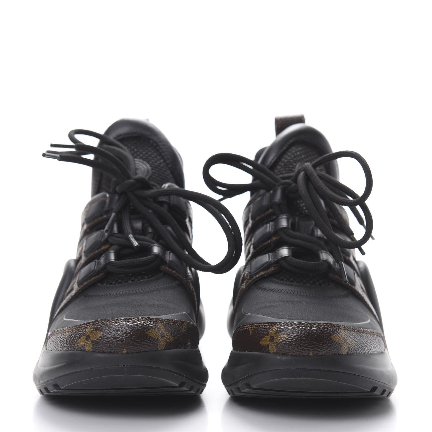 Louis Vuitton Calfskin Patent Monogram LV Archlight Sneakers 36.5 Black 2 of 8
