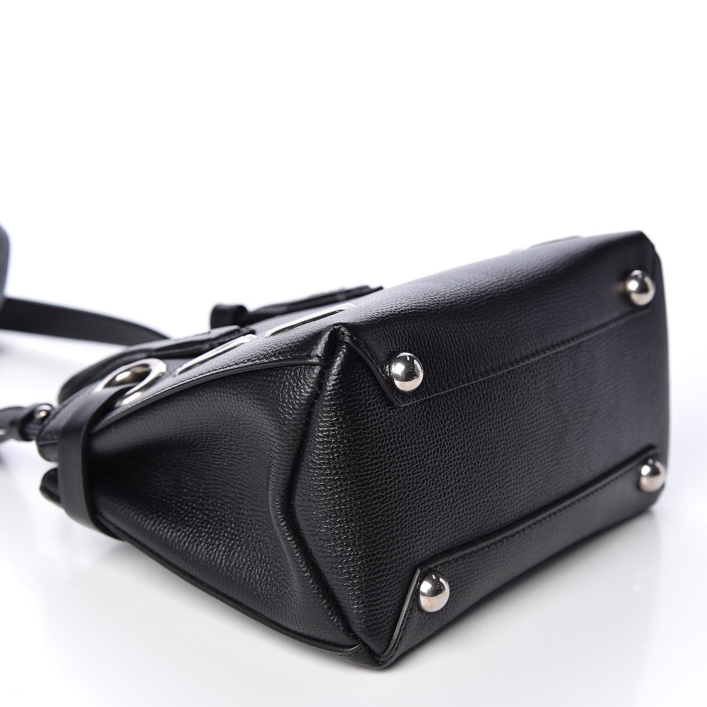 Grainy Calfskin House Check Grommet Baby Banner Tote Black