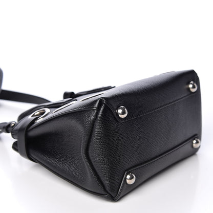 Burberry Grainy Calfskin House Check Grommet Baby Banner Tote Black 3 of 10