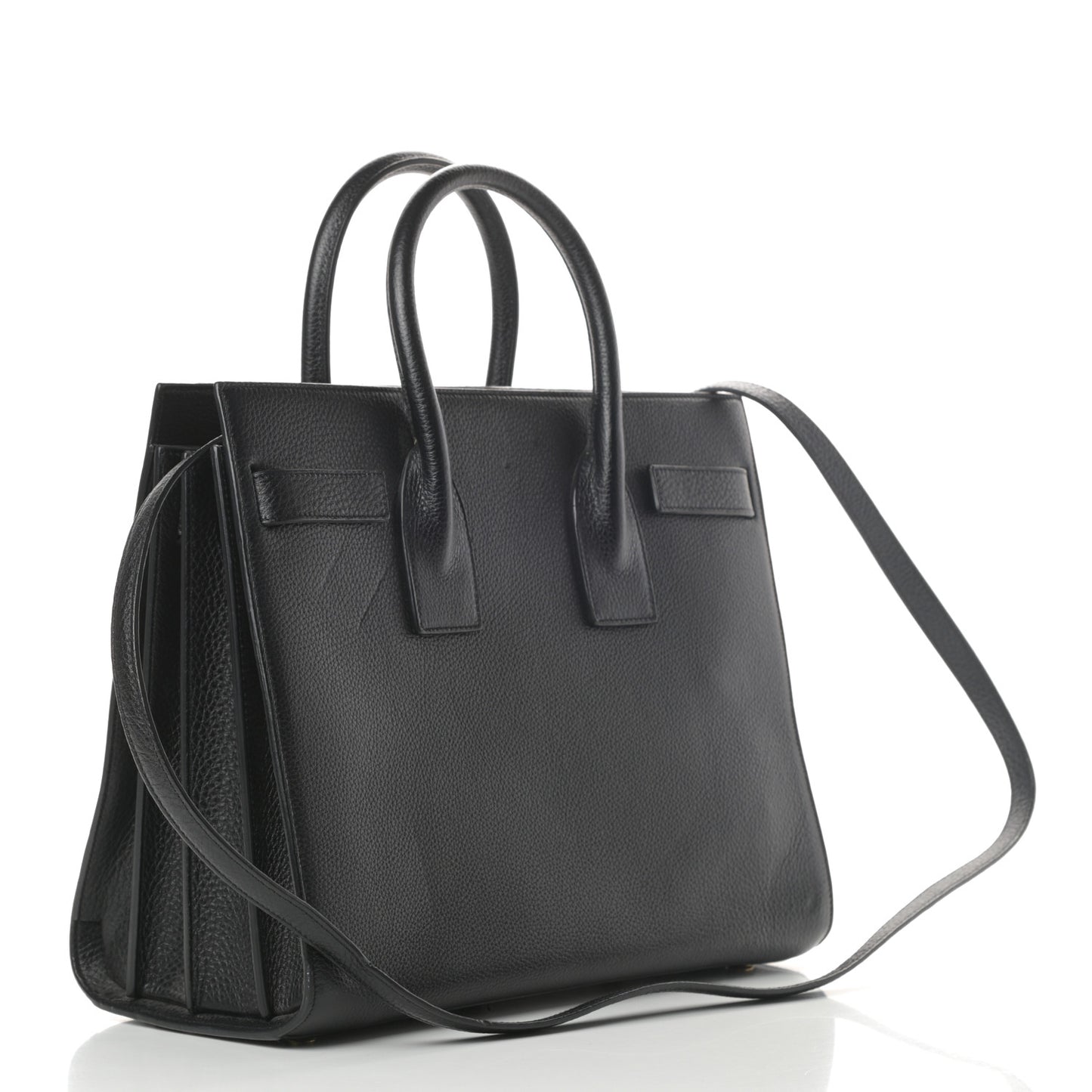 Grained Calfskin Small Sac De Jour Black