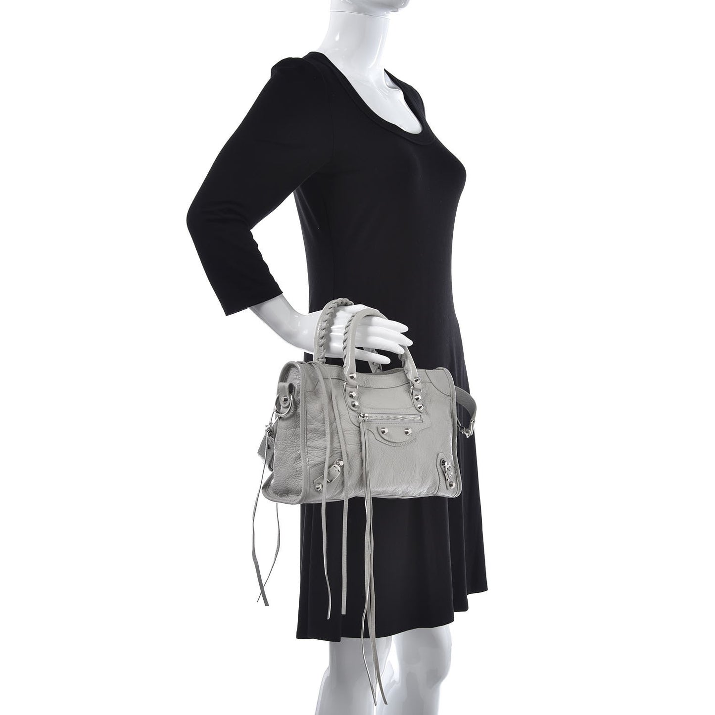 Agneau Classic Silver Hardware S City Gris Nuage