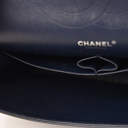Chanel Patent Quilted Jumbo Double Flap Navy 9 of 14