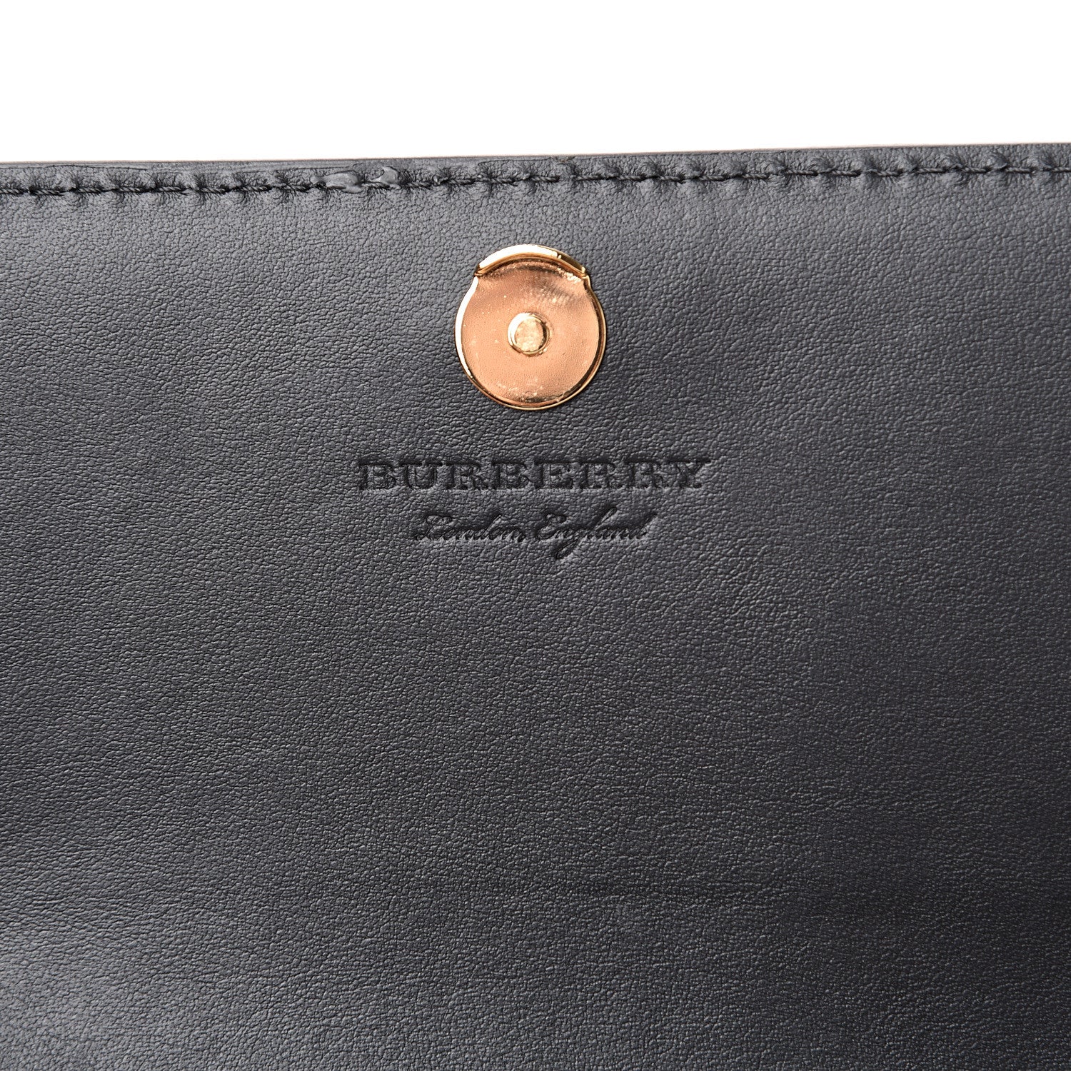 Burberry Derby Calfskin House Check Wallet On Chain Black 5 of 9