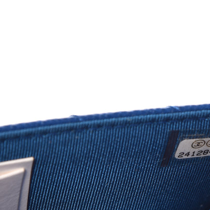Chanel Caviar Chevron Quilted Wallet On Chain WOC Bright Blue 8 of 9