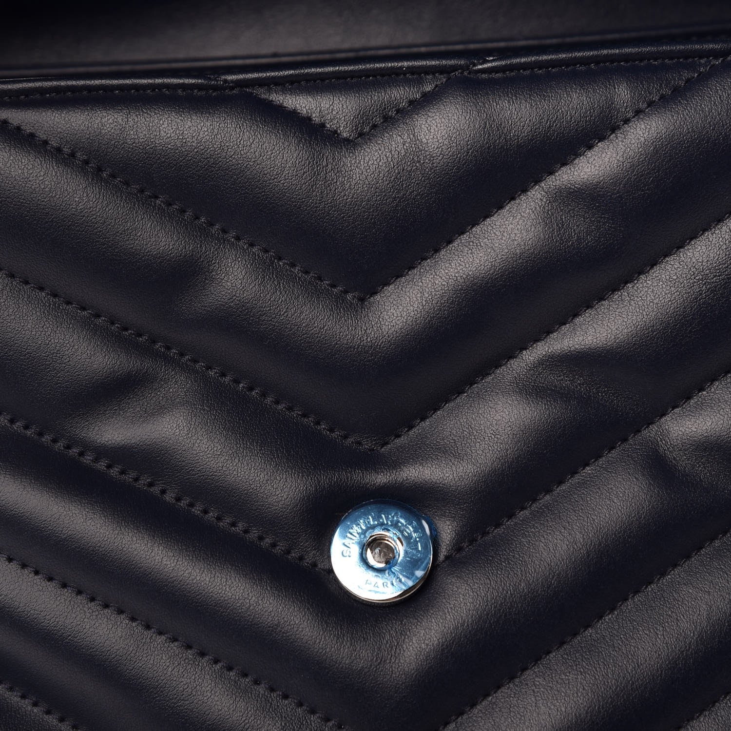 Saint Laurent Calfskin Y Quilted Monogram Medium Loulou Chain Satchel Medium Blue 8 of 8