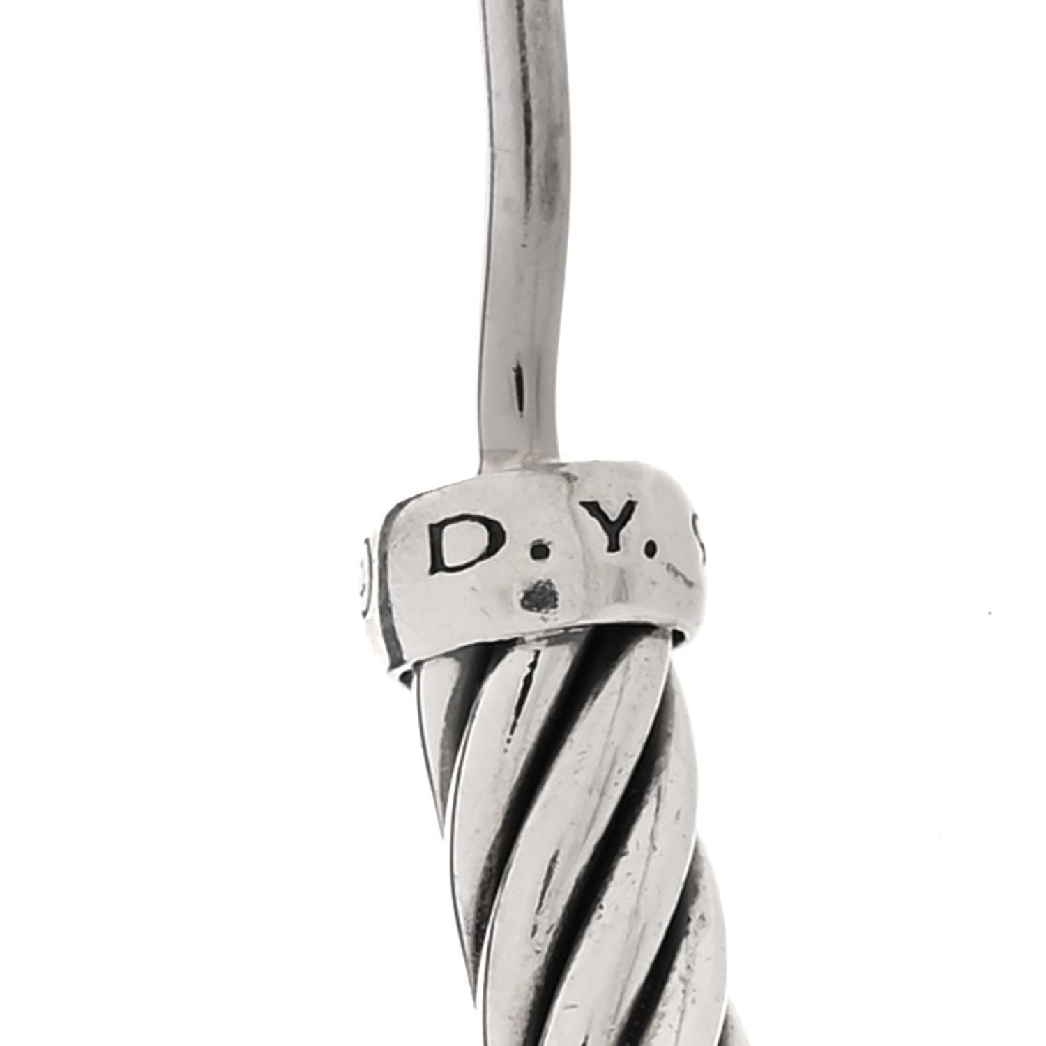 David Yurman Sterling Silver Medium Cable Classics Hoop Earrings 5 of 5