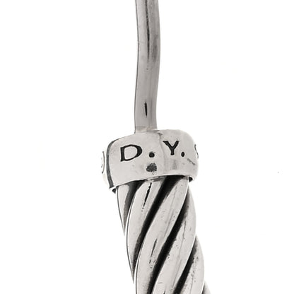 David Yurman Sterling Silver Medium Cable Classics Hoop Earrings 5 of 5