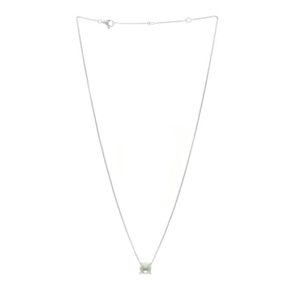 David Yurman Sterling Silver Diamond Prasiolite 9mm Petite Chatelaine Pendant Necklace 3 of 5