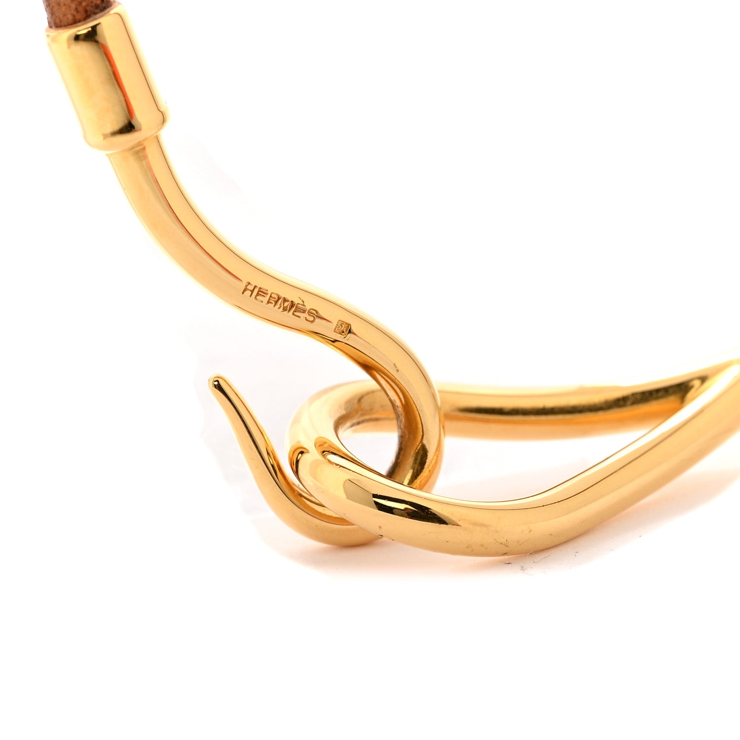 Hermes Natural Bridle Jumbo Hook Bracelet Bouton 4 of 7