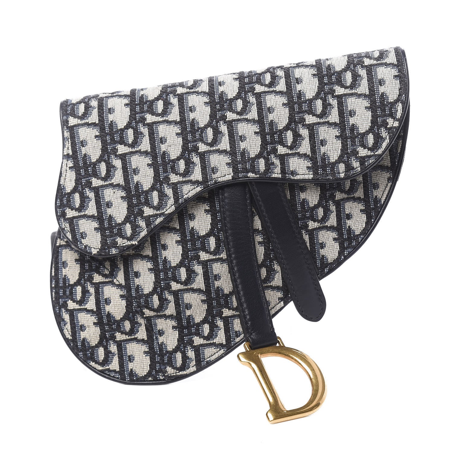 Christian Dior Oblique Saddle Belt Bag Blue 1 of 9