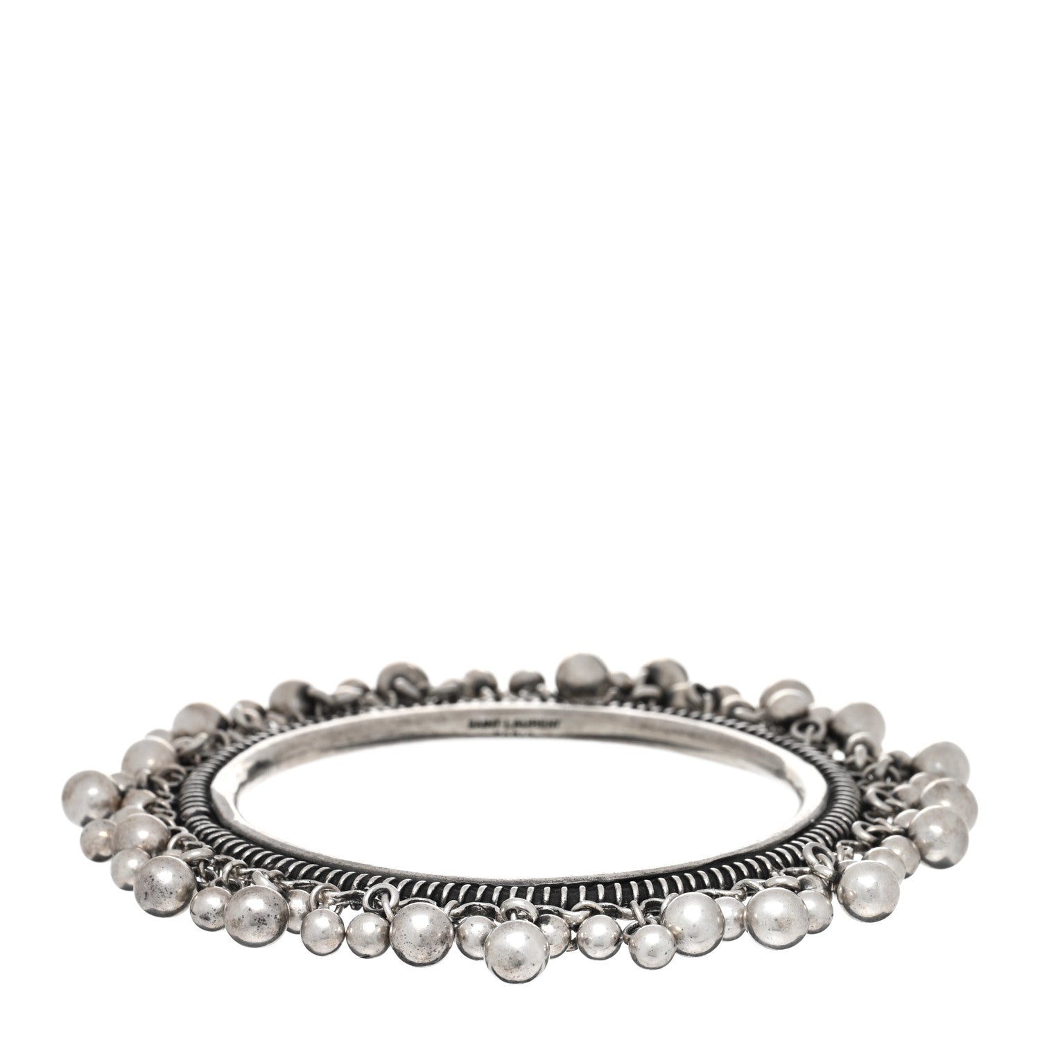 Saint Laurent Brass Marrakech Bell Bracelet Argent Oxyde 1 of 3
