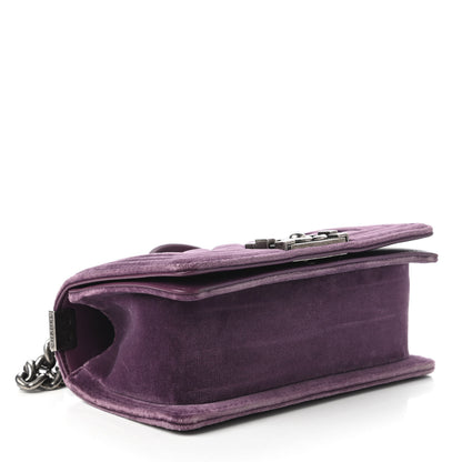 Chanel Velvet Quilted Small Boy Flap Purple 4 of 12