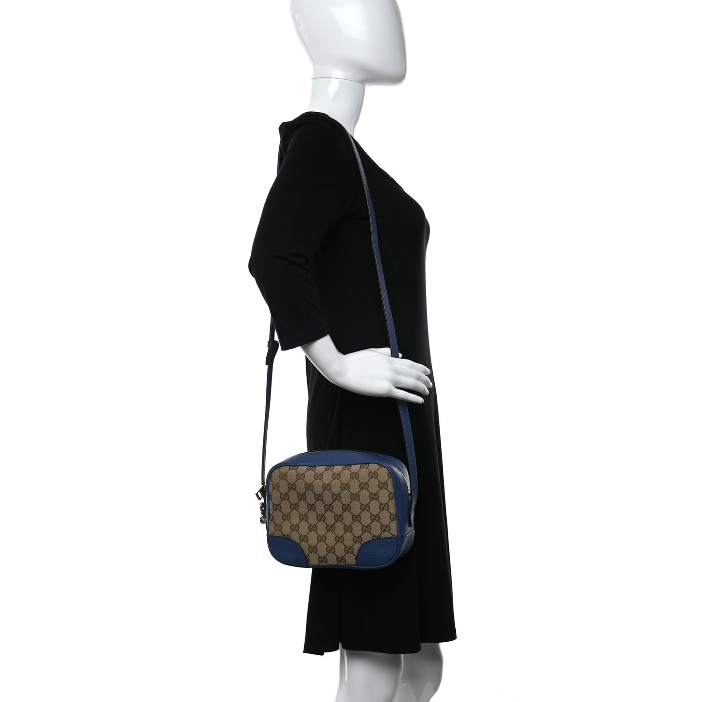 Monogram Dollar Calfskin Mini Bree Messenger Bag Beige Ebony Caspian