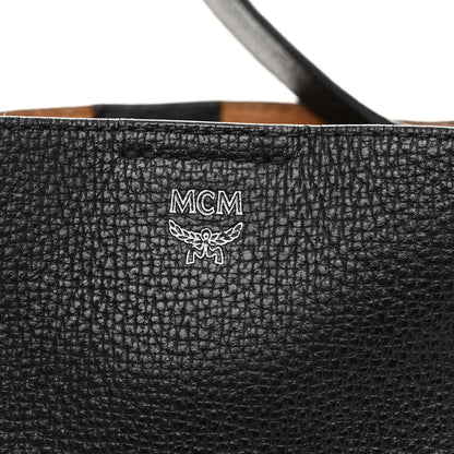 MCM Grained Calfskin Visetos Medium Sarah Hobo Black 6 of 10