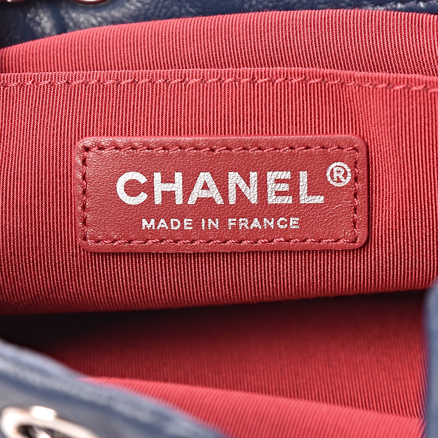 Chanel Calfskin Quilted Small Gabrielle Bucket Navy Blue Black 6 of 9