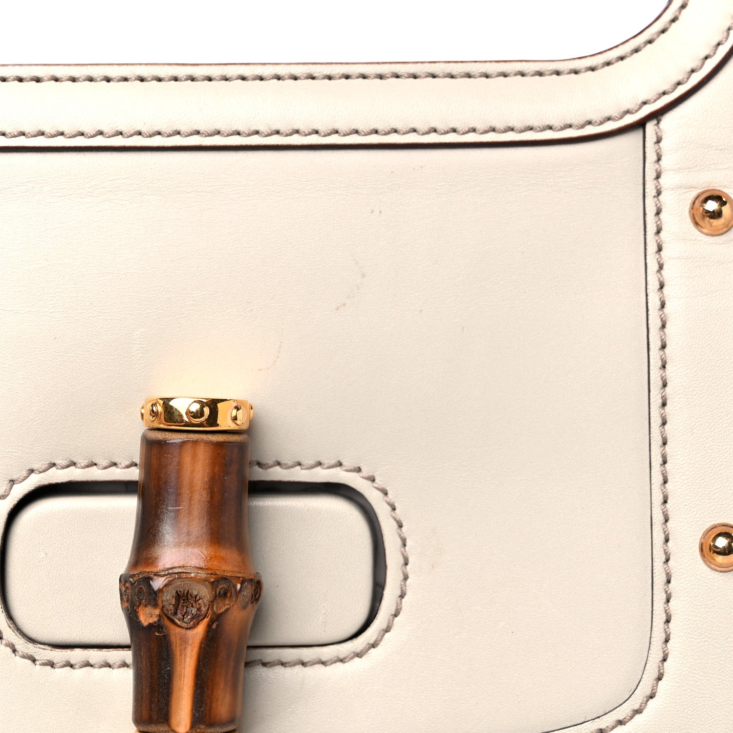 Gucci Guccissima Peggy Bamboo Top Handle Bag Mystic White 10 of 13
