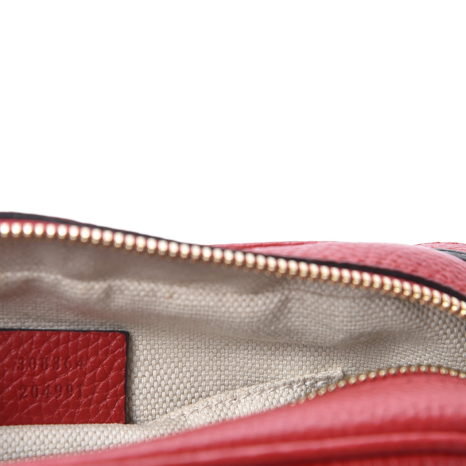 Gucci Pebbled Calfskin Small Soho Disco Bag Tabasco Red 8 of 9