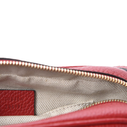 Gucci Pebbled Calfskin Small Soho Disco Bag Tabasco Red 8 of 9